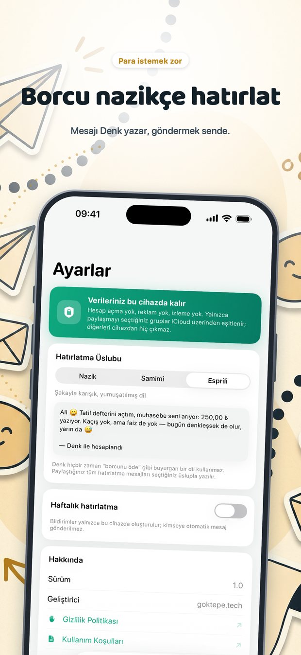 Borcu nazikçe hatırlat